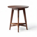 Table ronde en bois de noyer de 60 x 60 x 75 cm pour salle à manger