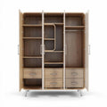 Armoire en bois de chêne avec étagères et tiroirs dimensions 150 x 100 x 200cm